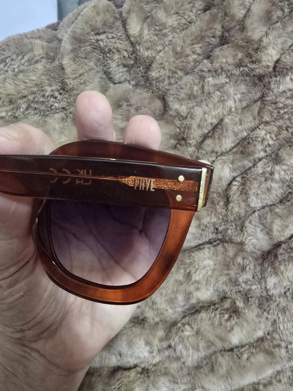 Frye Women's Brown Tortoiseshell Square Sunglasses